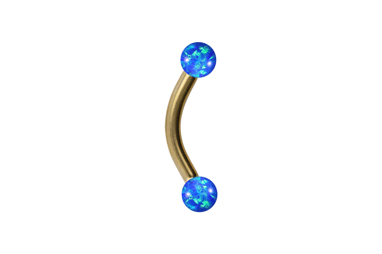 Titan Piercing Banane SYNTHETISCHE OPALE